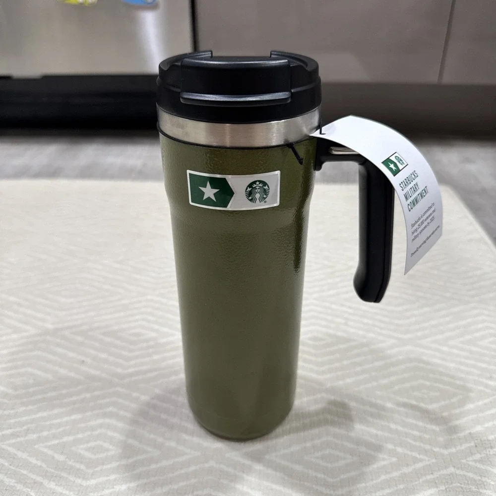Starbucks + Stanley 2025 Military Commitment Double Walled Tumbler Green 20 Oz